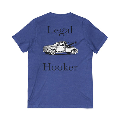Legal H**ker Wheel Lift Tow Truck Unisex Short Sleeve V-Neck Tee