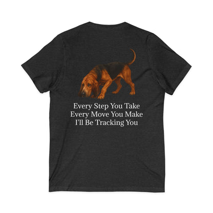 Tracking You Unisex Short Sleeve V-Neck Tee