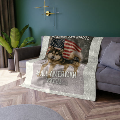 All-American Breed Crushed Velvet Blanket