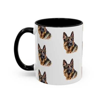 German Shepherd Head 2-Tone Coffee Mug