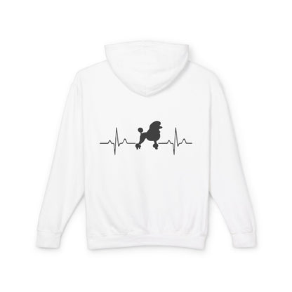 My Heart Beats For Poodles Unisex Lightweight Hoodie