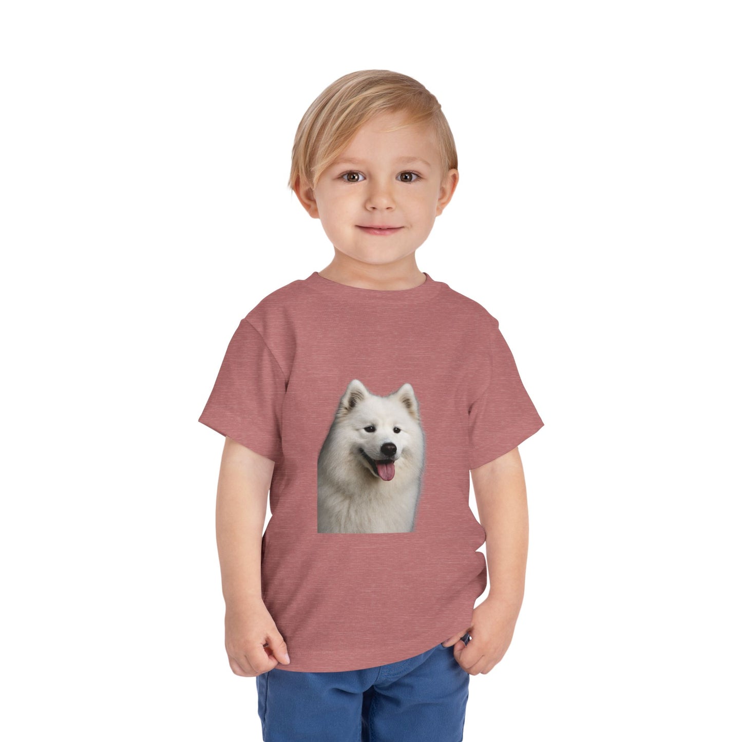 Samoyed Head Toddler Unisex Short Sleeve Crewneck Tee