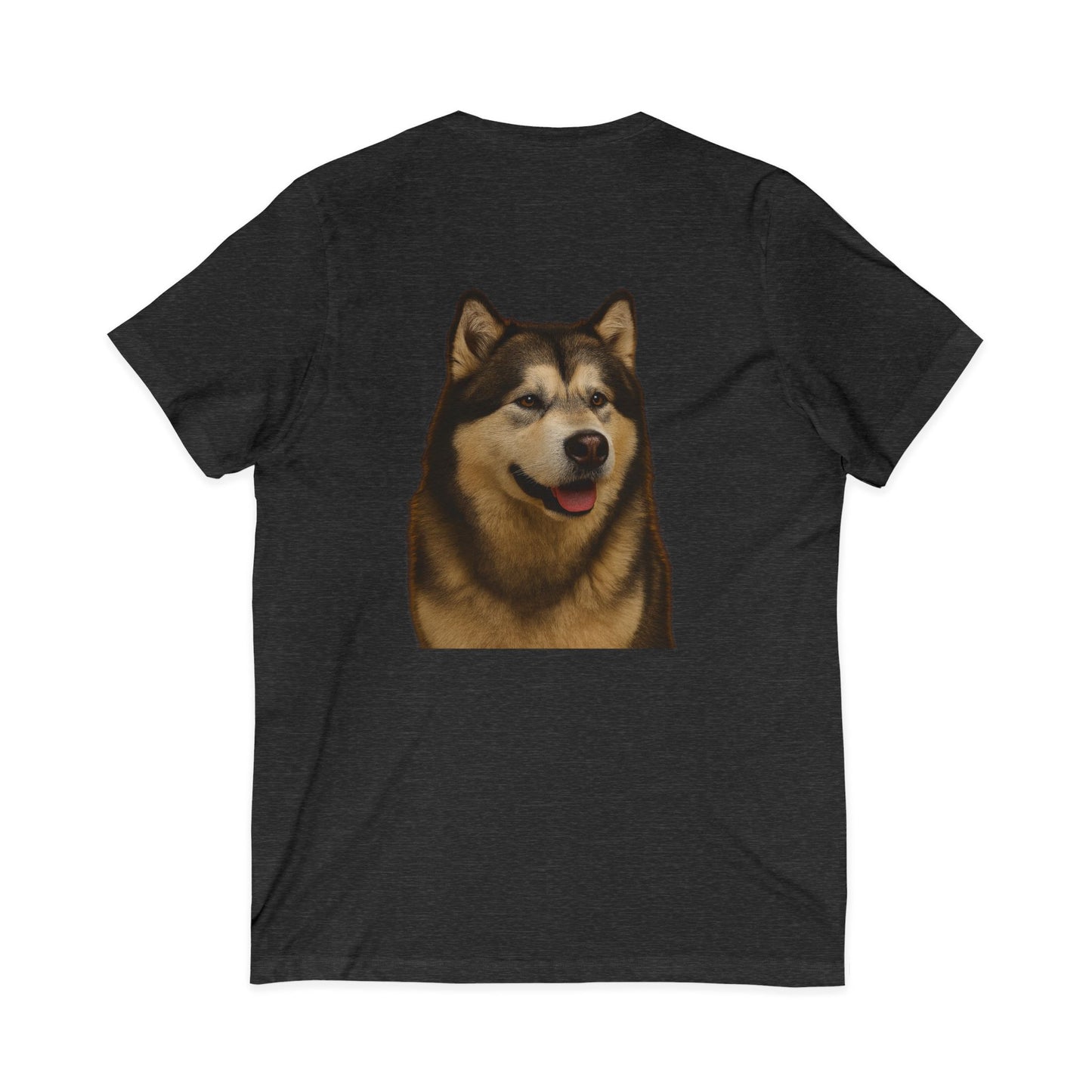 Malamute Head Unisex Short Sleeve V-Neck Tee