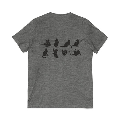 Cats Unisex Short Sleeve V-Neck Tee