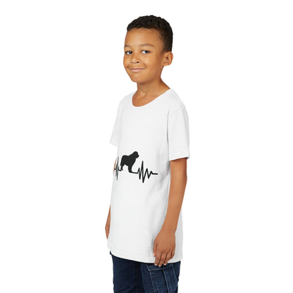 My Heart Beats For Newfies Youth Unisex Short Sleeve Crewneck Tee