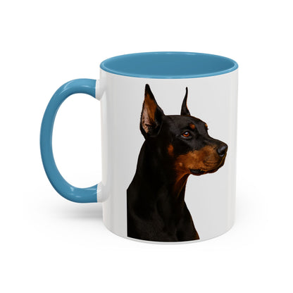 Doberman Head 2-Tone Coffee Mug