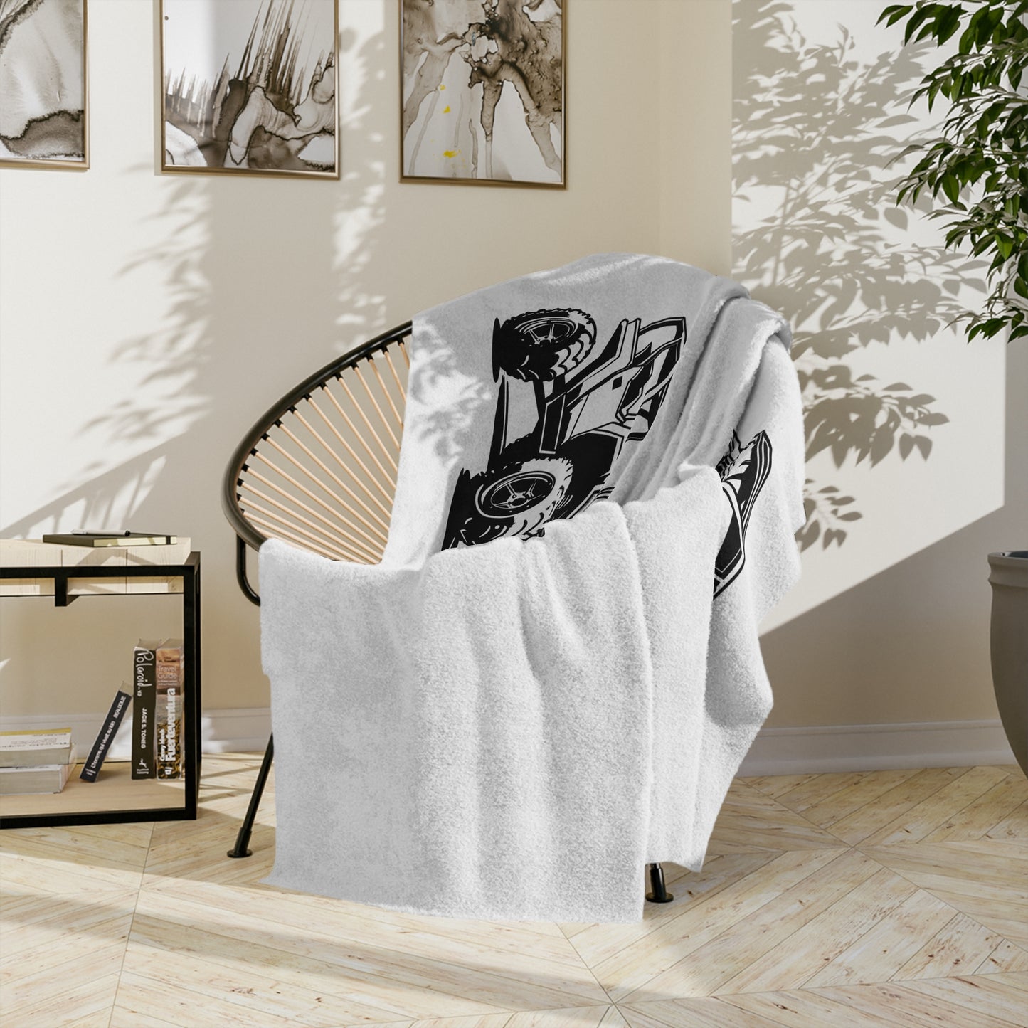 Off The Beaten Path Side By Side Velveteen Microfiber Blanket