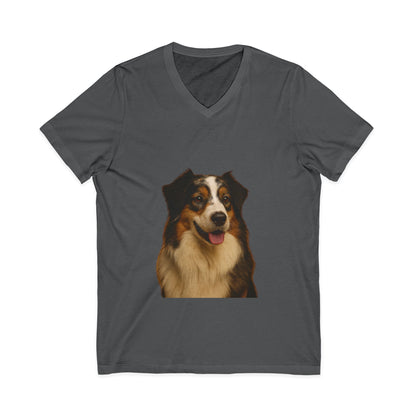 Aussie Head Unisex Short Sleeve V-Neck Tee