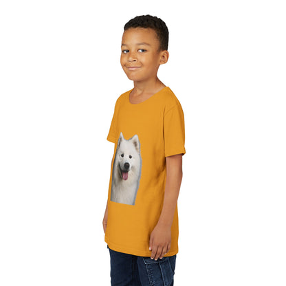 Samoyed Head Youth Unisex Short Sleeve Crewneck Tee