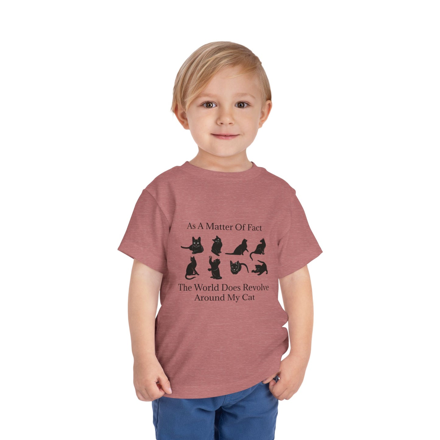 Matter Of Fact Cat Toddler Unisex Short Sleeve Crewneck Tee