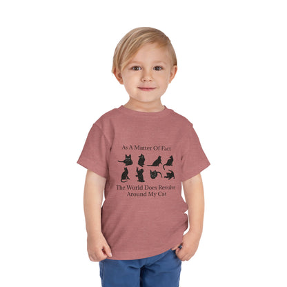 Matter Of Fact Cat Toddler Unisex Short Sleeve Crewneck Tee