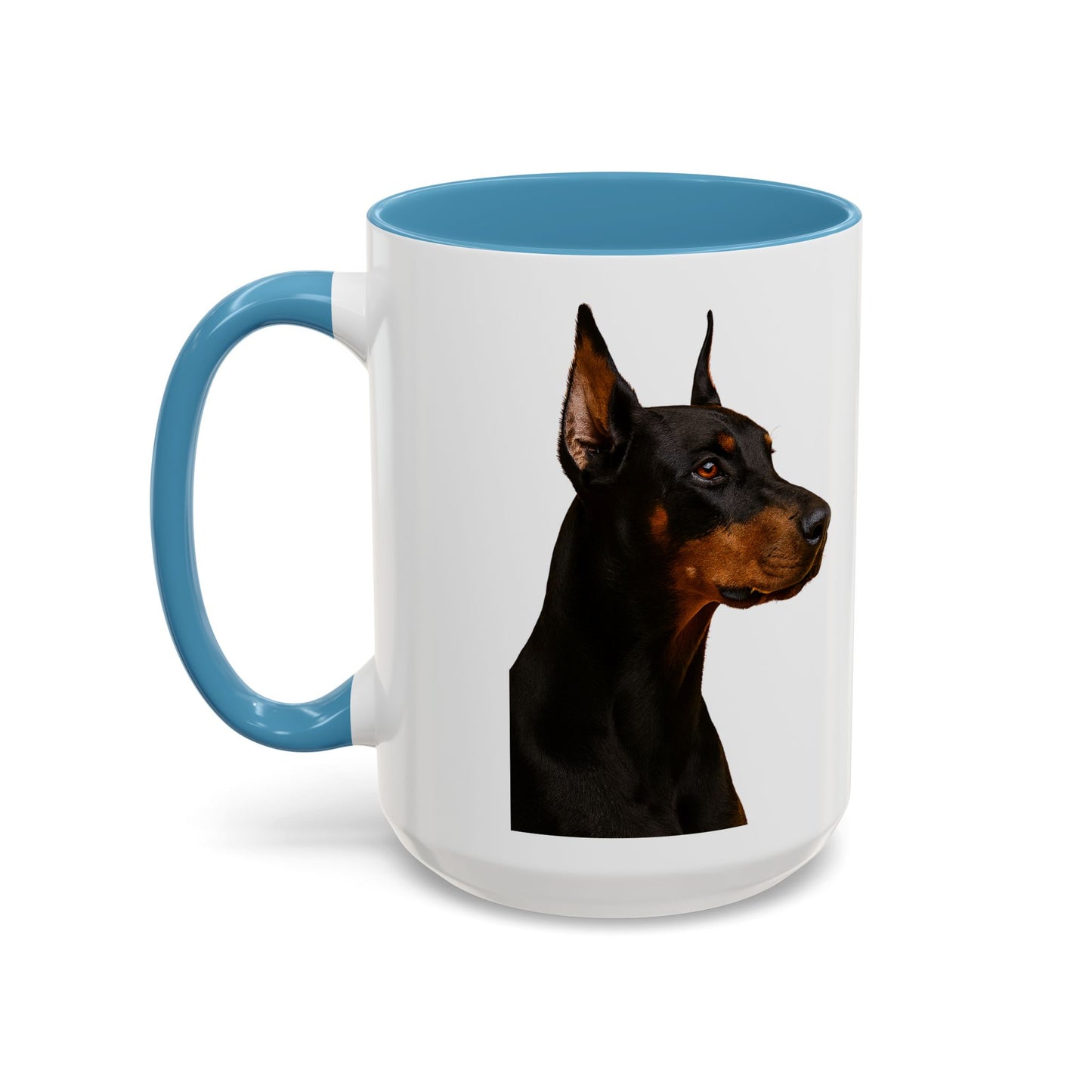 Doberman Head 2-Tone Coffee Mug
