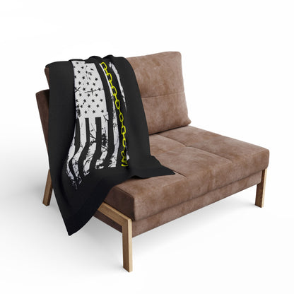 Thin Yellow Line Arctic Fleece Blanket