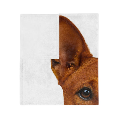 Basenji Head Velveteen Microfiber Blanket