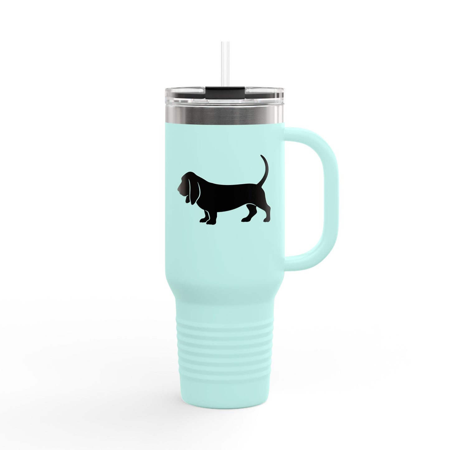 Basset Silhouette Insulated Travel Mug