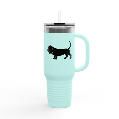 Basset Silhouette Insulated Travel Mug