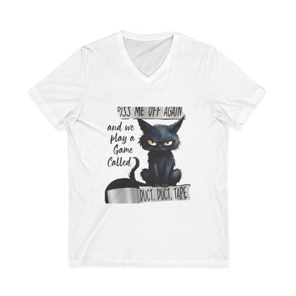 Duct, Duct, Tape Unisex Short Sleeve V-Neck Tee