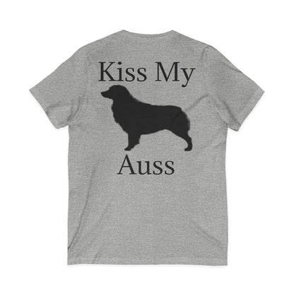 Kiss My Auss Unisex Short Sleeve V-Neck Tee