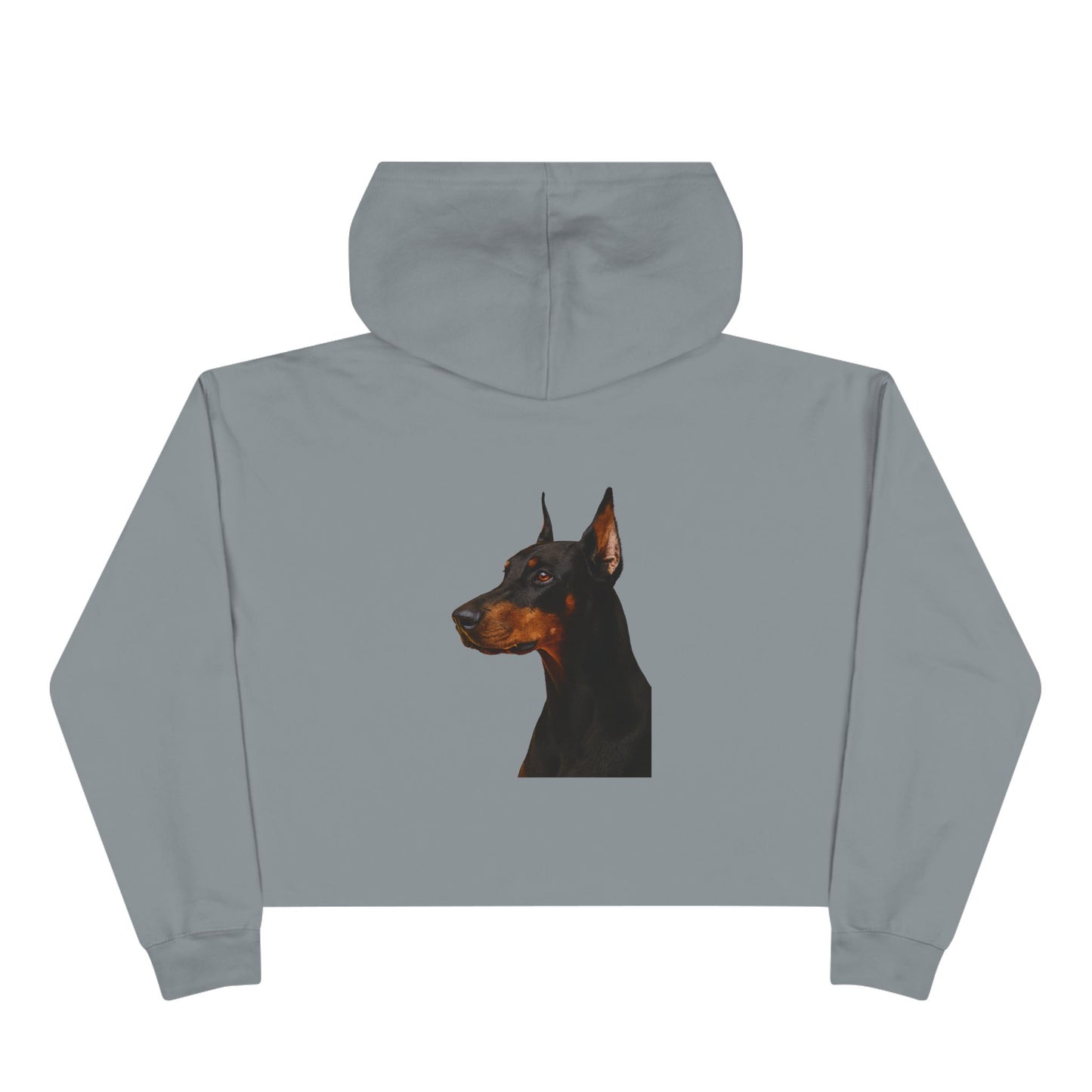 Doberman Head Women's Crop Hoodie