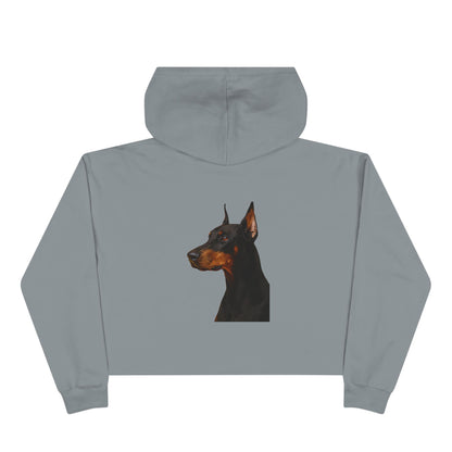 Doberman Head Women's Crop Hoodie