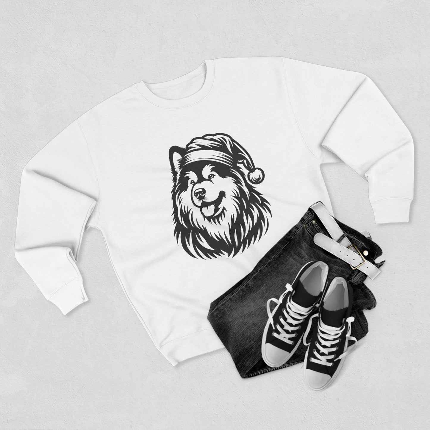 Santa Paws Malamute Unisex Crewneck Sweatshirt