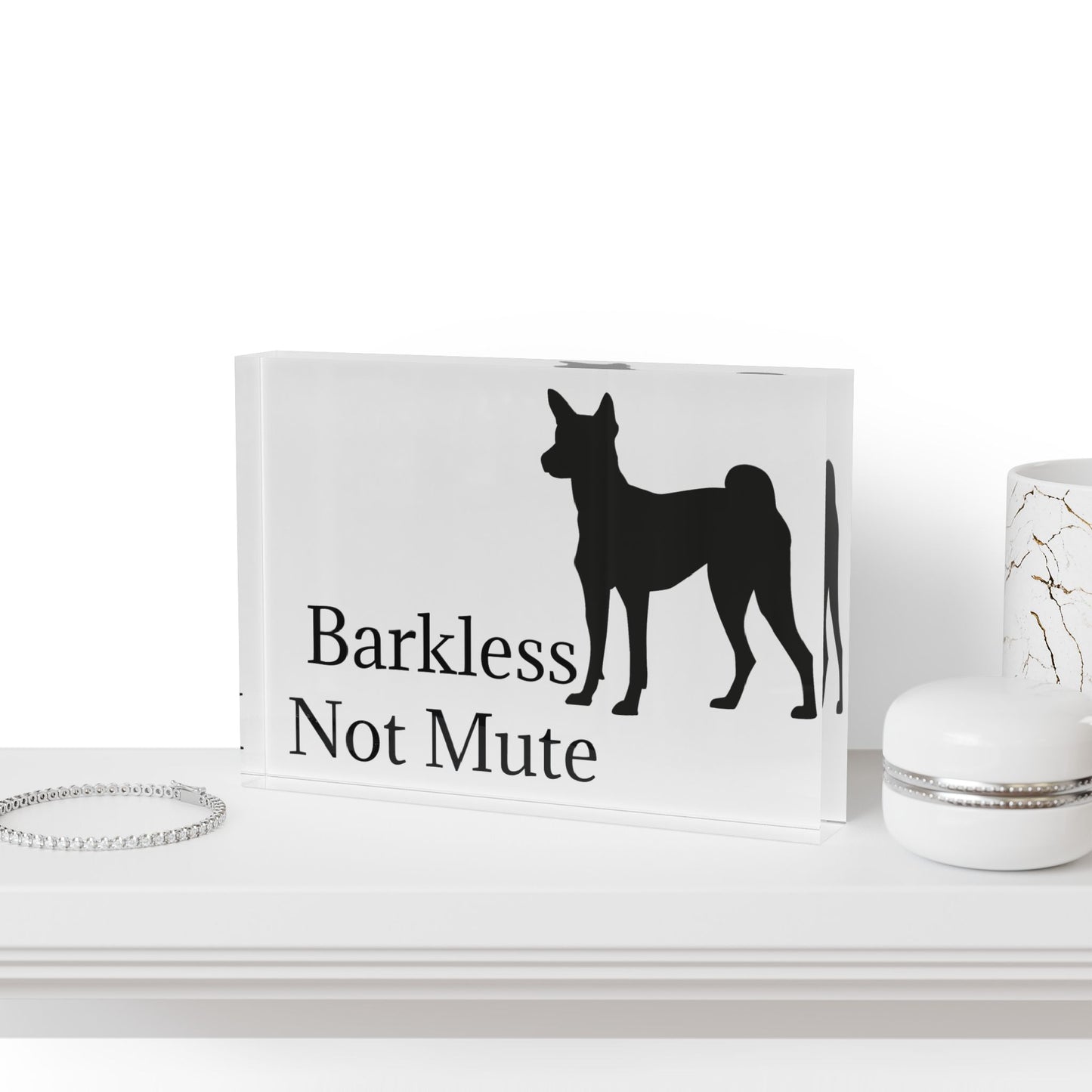 Barkless Not Mute Acrylic Photo Block