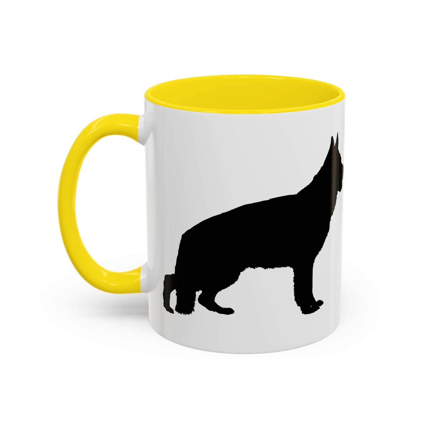 German Shepherd Silhouette 2-Tone Coffee Mug