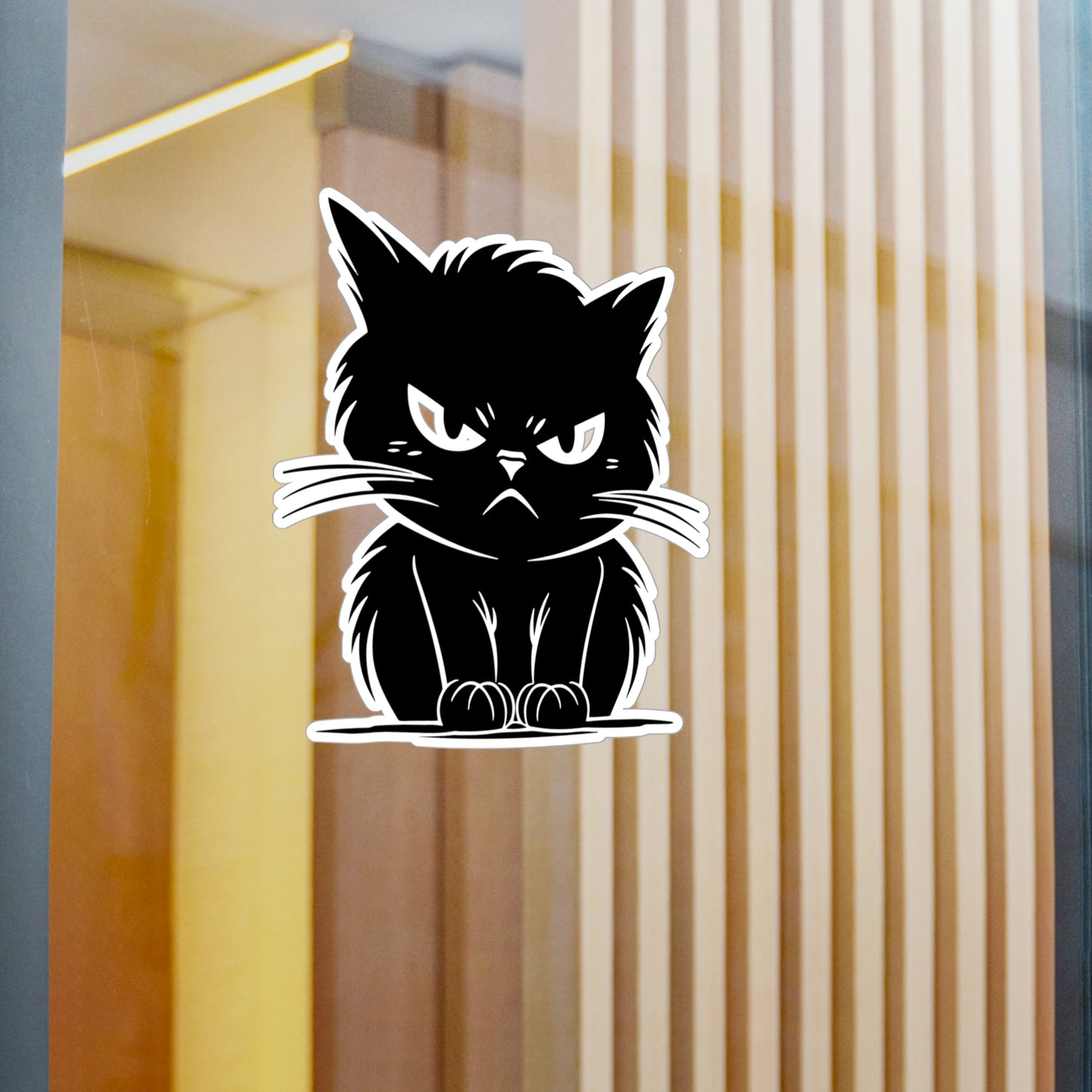 Angry Cat Vinyl Decal