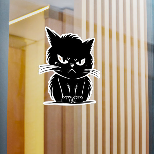 Angry Cat Vinyl Decal