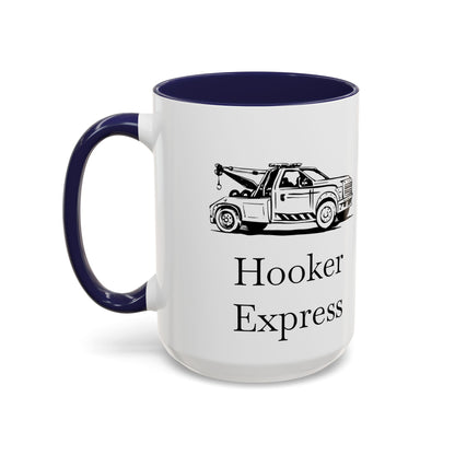 H**ker Express Wheel Lift Tow Truck 2-Tone Coffee Mug