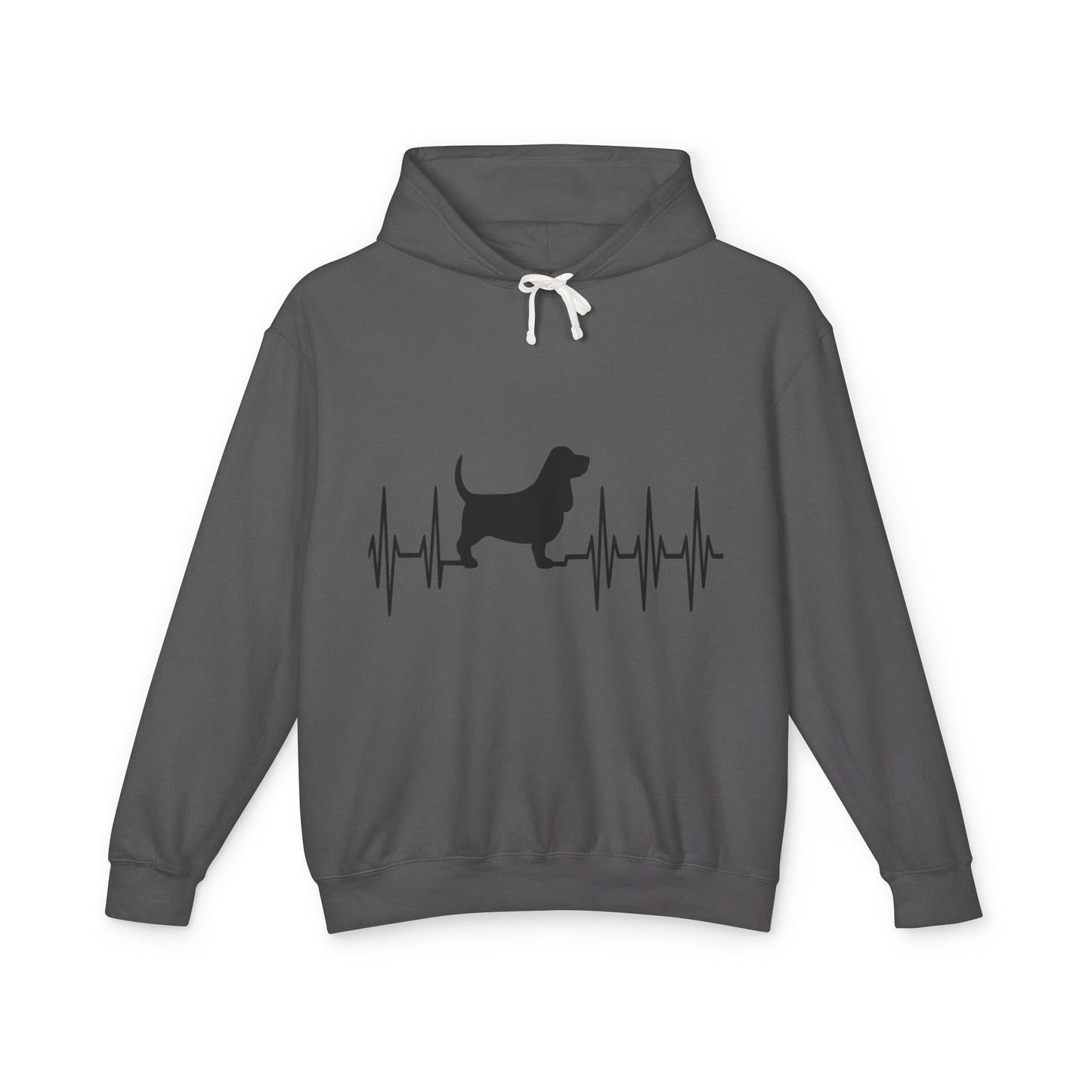 My Heart Beats For Bassets Unisex Lightweight Hoodie