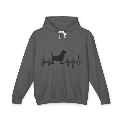 My Heart Beats For Bassets Unisex Lightweight Hoodie