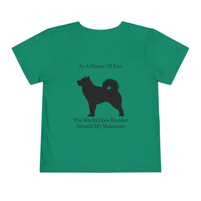 Matter Of Fact Malamute Toddler Unisex Short Sleeve Crewneck Tee