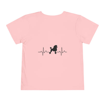 My Heart Beats For Poodles Toddler Unisex Short Sleeve Crewneck Tee