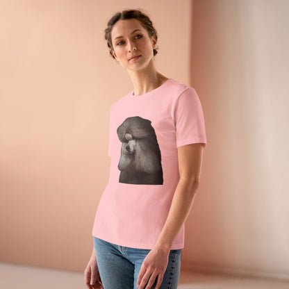 Poodle Head Women's Short Sleeve Crewneck Tee