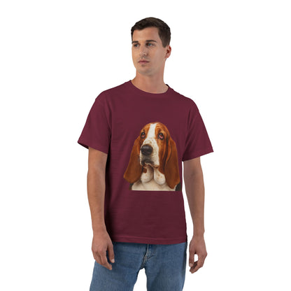 Basset Head Men's Short-Sleeve Crewneck Tee