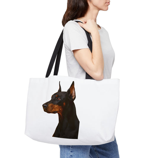 Doberman Head Weekender Tote Bag