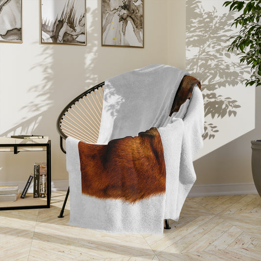 German Shepherd Head Velveteen Microfiber Blanket