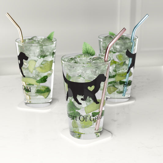 Heart Of Gold Drinking Glass