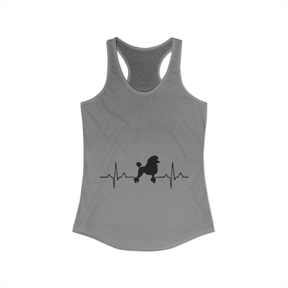 My Heart Beats For Poodles Women's Racerback Tank