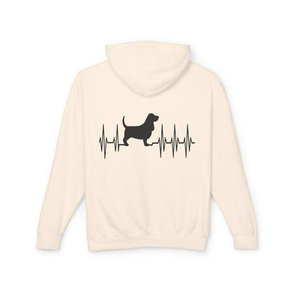 My Heart Beats For Bassets Unisex Lightweight Hoodie