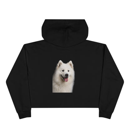 Samoyed Head Women's Crop Hoodie