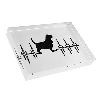 My Heart Beats For Basset Hounds Acrylic Photo Block