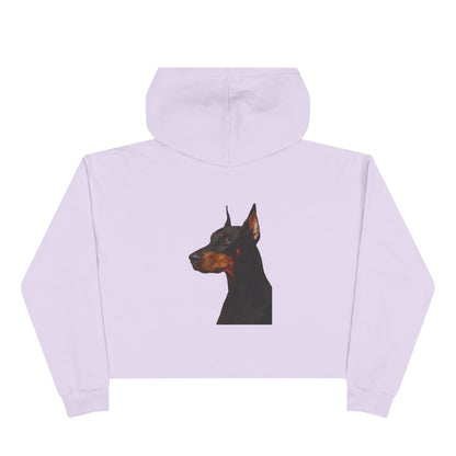 Doberman Head Women's Crop Hoodie