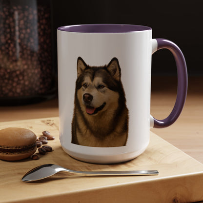 Malamute Head 2-Tone Coffee Mug