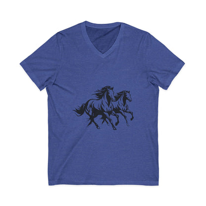 Horsin' Around Unisex Short Sleeve V-Neck Tee