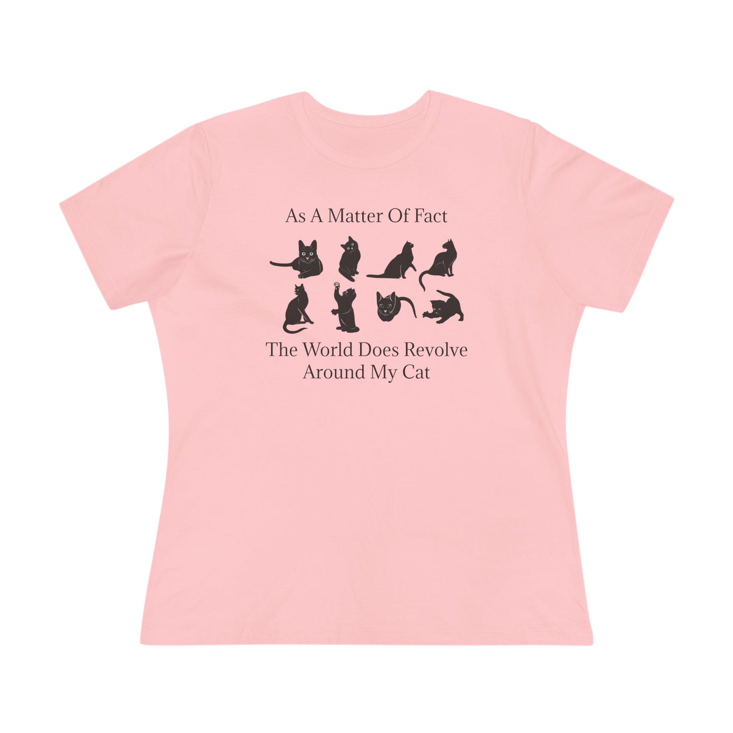 Matter Of Fact Cat Women's Short Sleeve Crewneck Tee