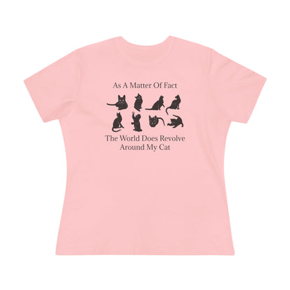 Matter Of Fact Cat Women's Short Sleeve Crewneck Tee