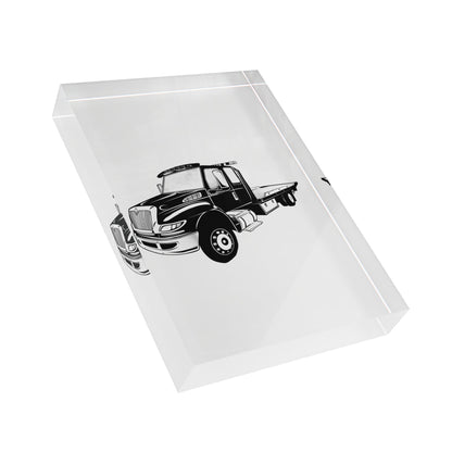 Flatbed Tow Truck Acrylic Photo Block