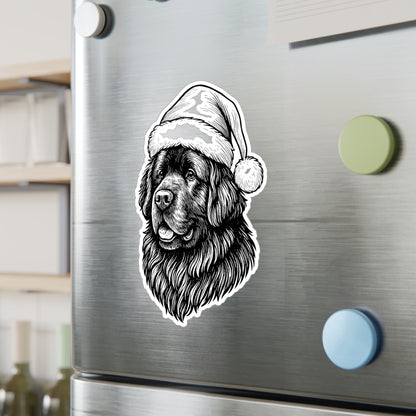 Santa Paws Newfie Vinyl Decal